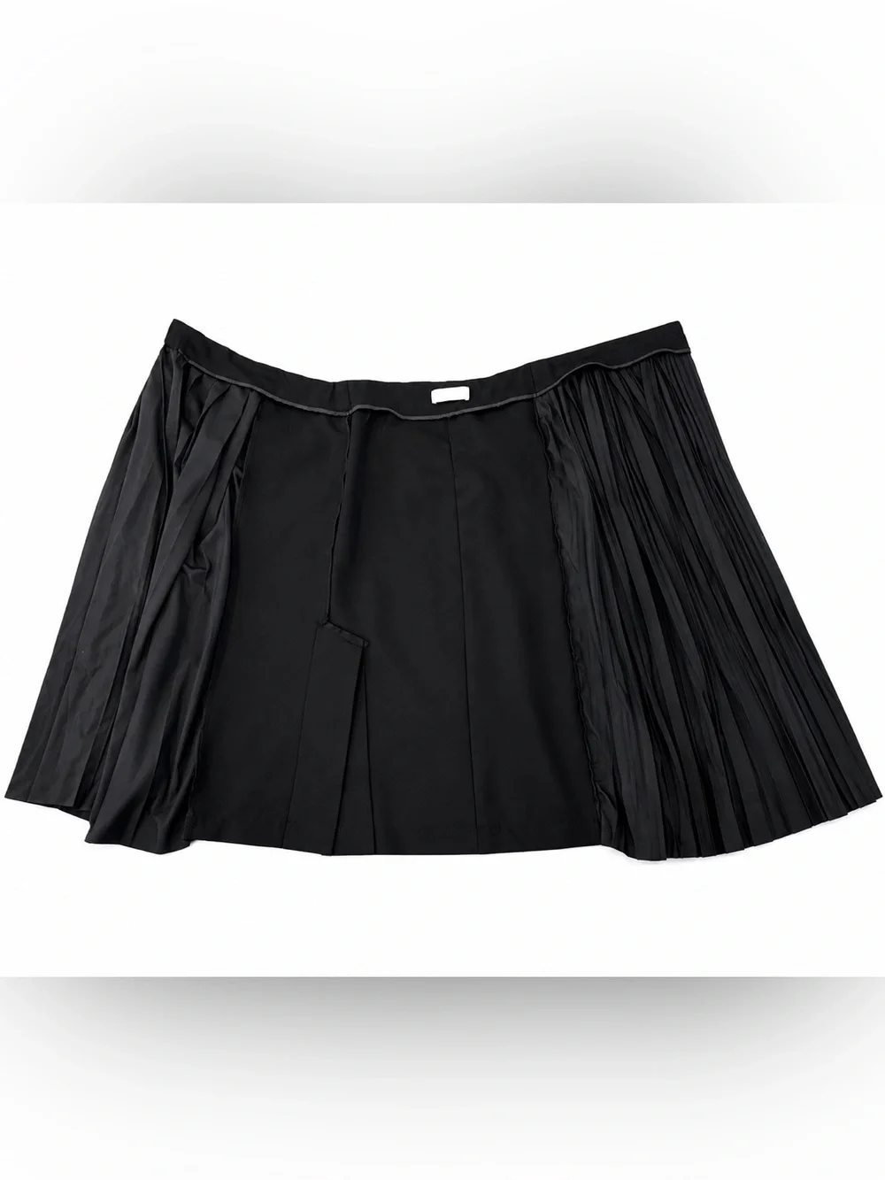 MEIMEIJ Asymmetrical Pleated Midi Skirt US 8 Black Made in Italy IT 44